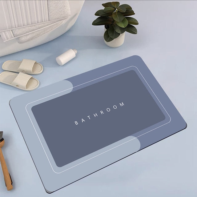 Alfombra de Baño Antideslizante Premium – Diseño Ovalado Moderno y Súper Absorbente