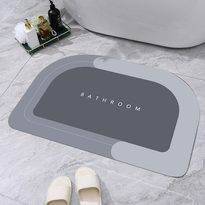 Alfombra de Baño Antideslizante Premium – Diseño Ovalado Moderno y Súper Absorbente