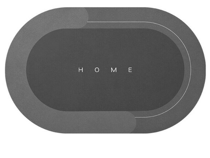 Alfombra de Baño Antideslizante Premium – Diseño Ovalado Moderno y Súper Absorbente