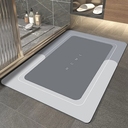 Alfombra de Baño Antideslizante Premium – Diseño Ovalado Moderno y Súper Absorbente