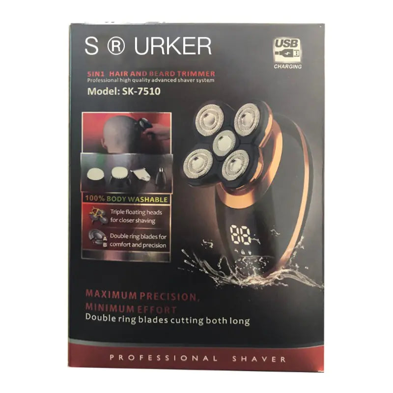 Afeitadora Eléctrica 5D Smart LED