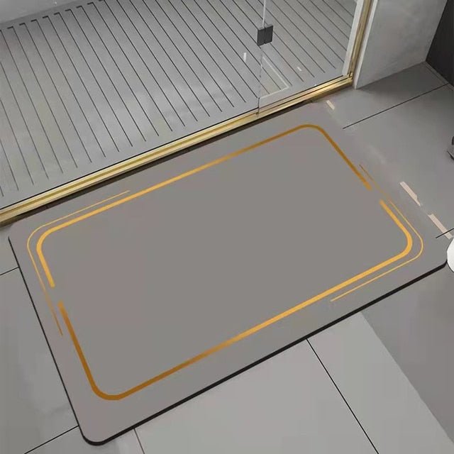 Super Absorbent Bathroom Mat Foot Mats Diatomite Rugs Non - Slip - Zenvora